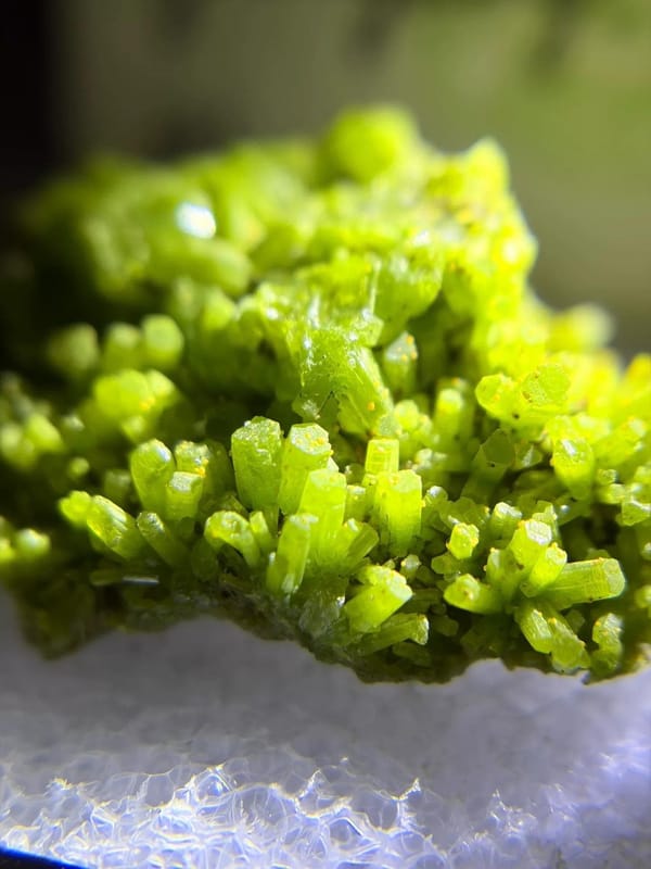 Apple-Green Pyromorphite Crystal Cluster — Shaoguan, Guangdong, China, natural mineral specimen, photo 7 of 7
