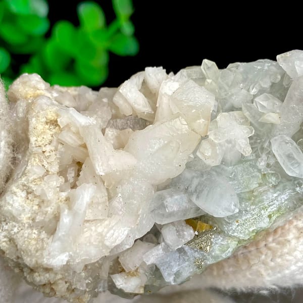 Pyrite cubes on white quartz and dolomite from Shangbao Mine, Hunan, China, view 6 of 9