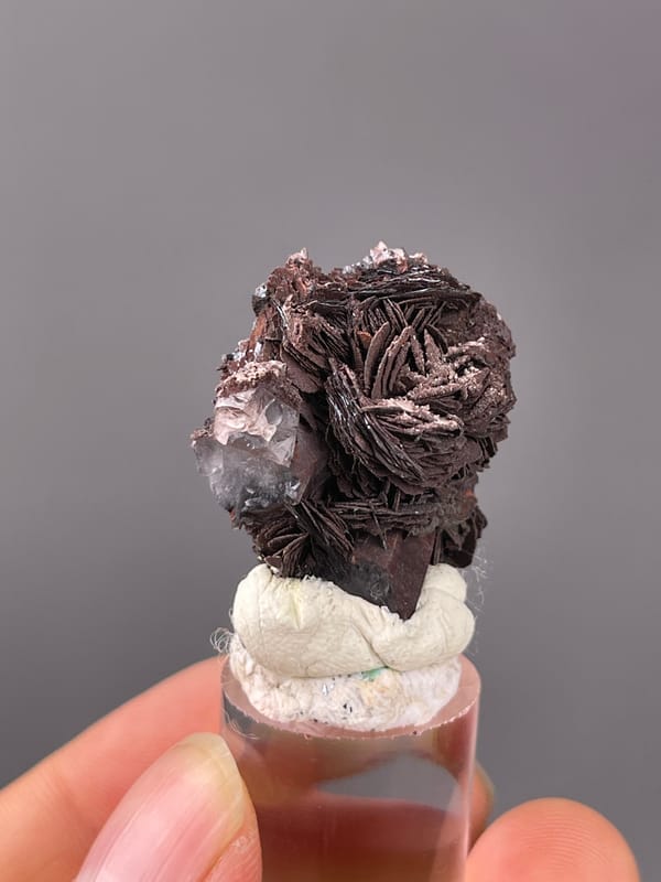 Specularite specimen from Jinlong, Guangdong, China presenting dark bladed specularite rosette