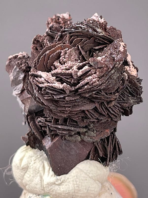 Specularite specimen from Jinlong, Guangdong, China bearing dark bladed specularite rosette