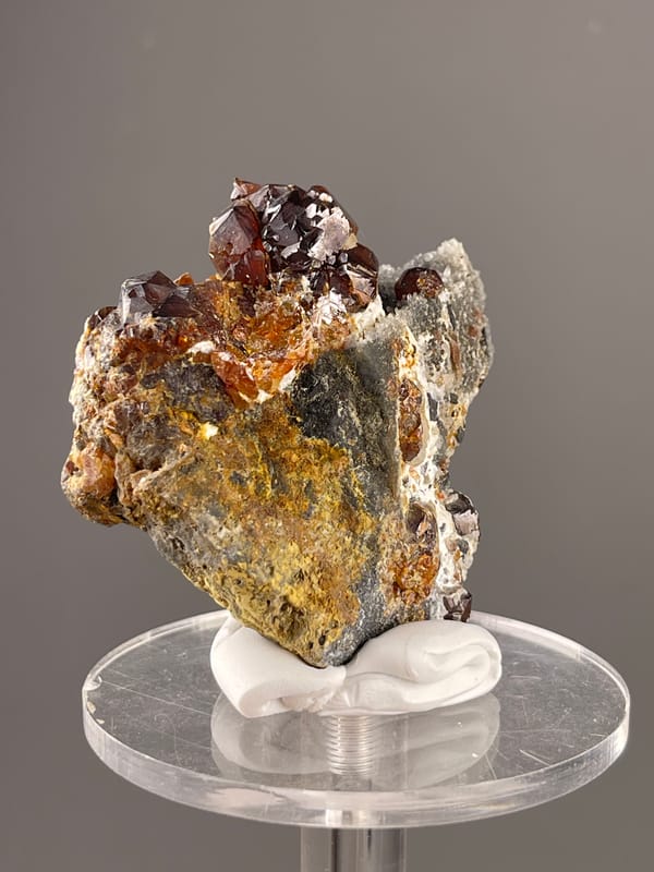 Sphalerite specimen from Hunan, China, defined by reddish-brown resinous crystals