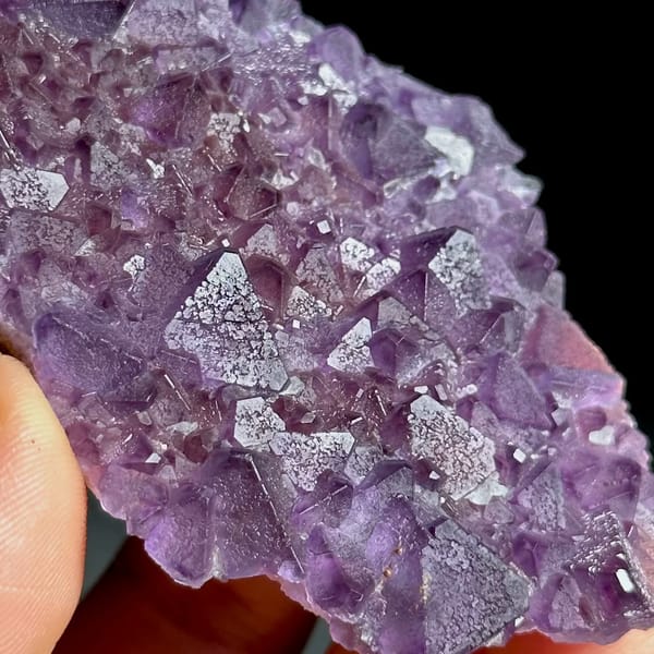 Thin translucent purple octahedral fluorite plate from Zhejiang, China, view 5 of 13
