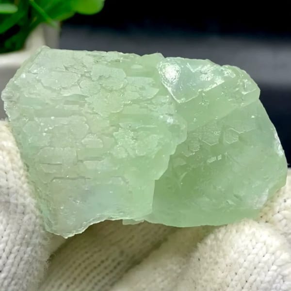 Transparent mint-green stepped fluorite from Hunan, China