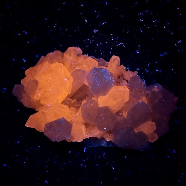 White quartz cluster with hexagonal calcite plate from Fujian, China, view 12 of 12